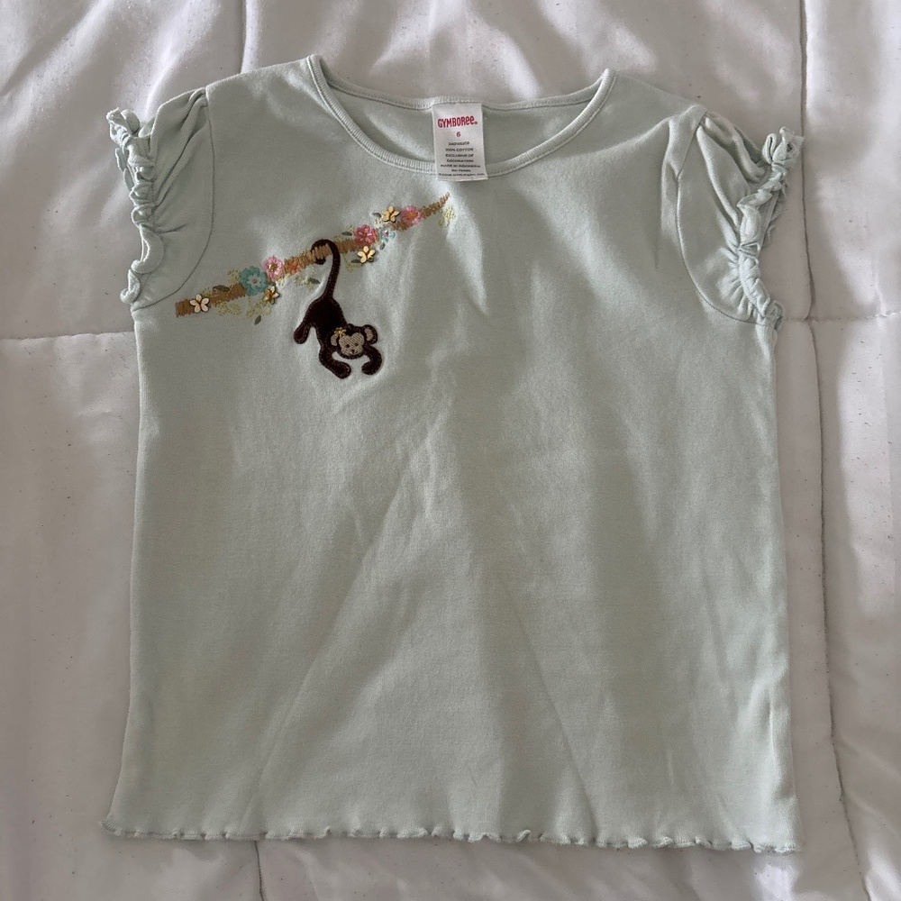 Gymboree embroidered monkey shirt